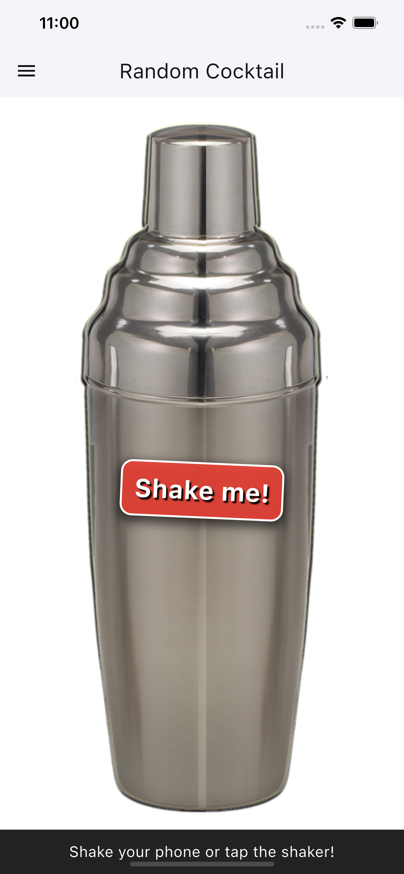 Random cocktail - Shake me